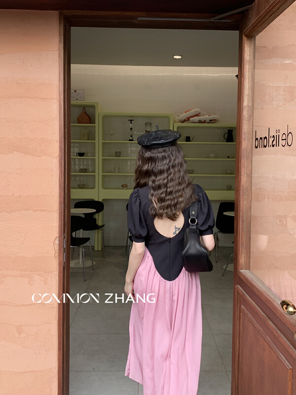 [CZ Zhang] stitching fashion versatile dress 62358# XYJ