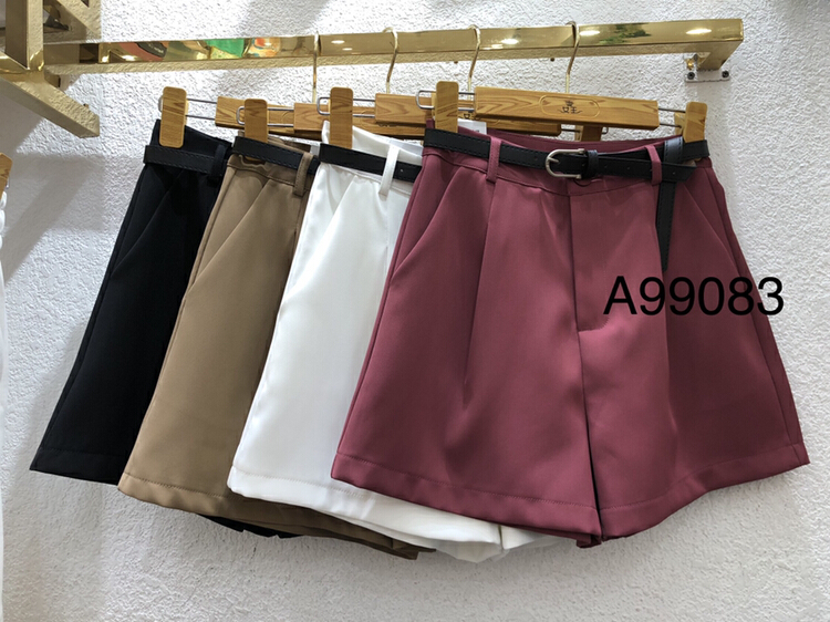 【女王QUEEN】韓版時尚舒適休閒短褲(配腰帶)  A99083#  OZQ