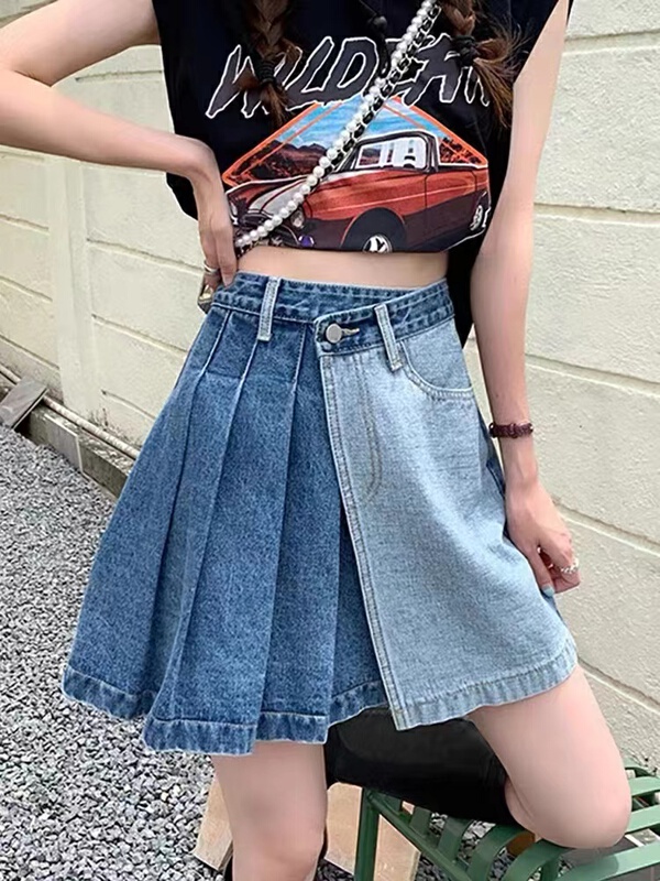 New in early summer! [X1] irregular design thin skirt pants ys1-c568# LSL