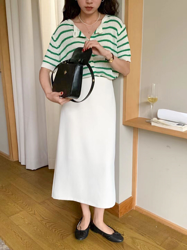 Original price 92.99! New year in early spring! [Tn] simple and versatile, split temperament, niche design, skirt gq5116# cqw