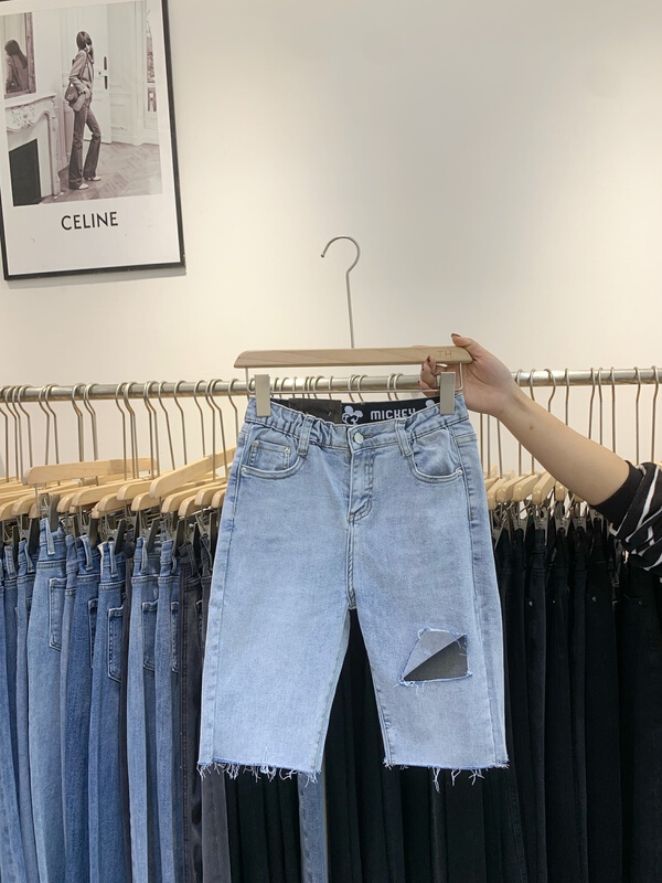 New in early summer! [T.H] Korean fashion versatile denim shorts 1913# LSW
