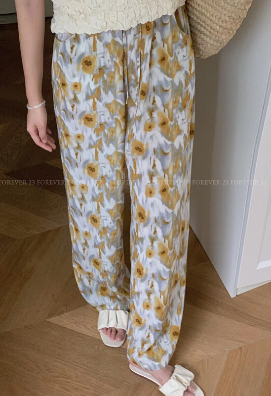 goods in stock! New in early summer! [forever23] tie dyed flower personalized casual pants 725# hjy