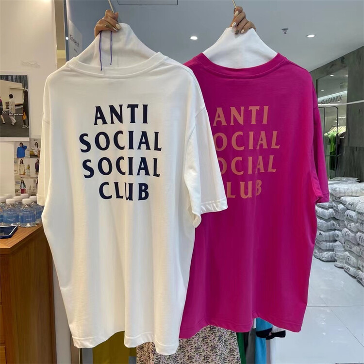 [cool woman] crew neck lettered fashion short sleeve T-shirt wt017# CLS