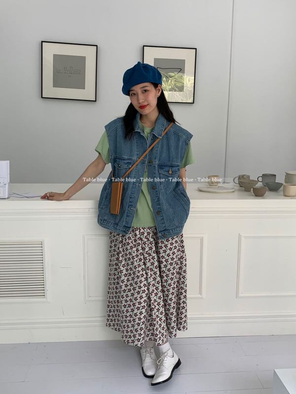 New year in early spring! [table blue] single breasted fashion Korean vest 2033# LSW