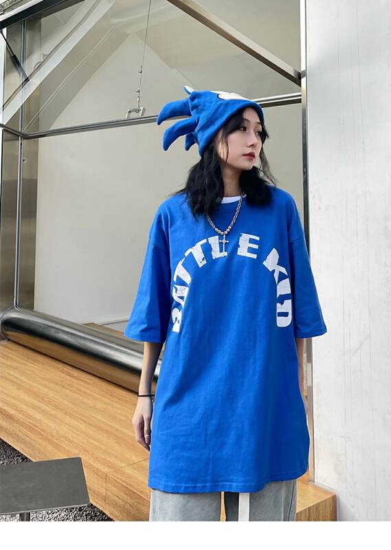 [Dake home] Korean front and back printed loose short sleeve T-shirt 8037# ZSY