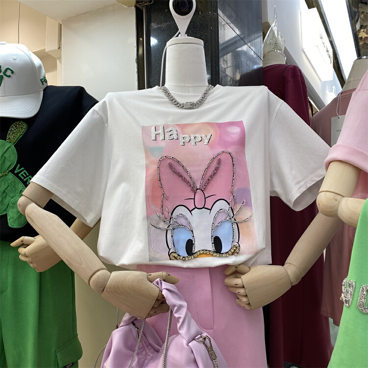[NN] Korean Donald Duck print short sleeve T-shirt 9392# XYY