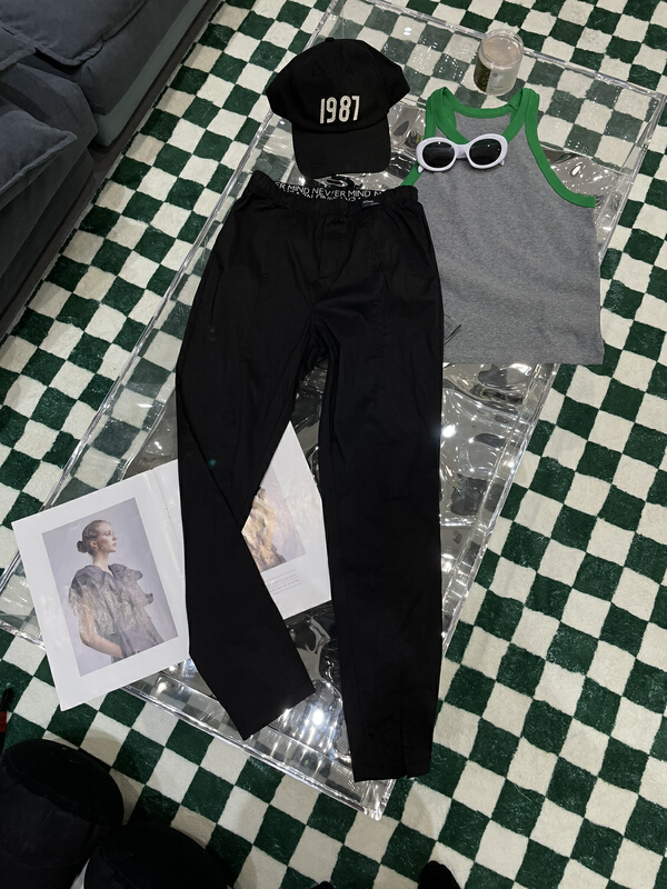 [bobo1972] letter waist versatile casual pants (excluding jacket) cc213039# CJJ