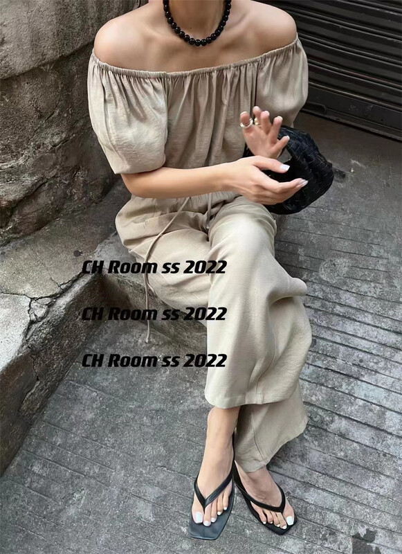[top] simple bra shirt + comfortable casual pants two piece suit b89# ZSY