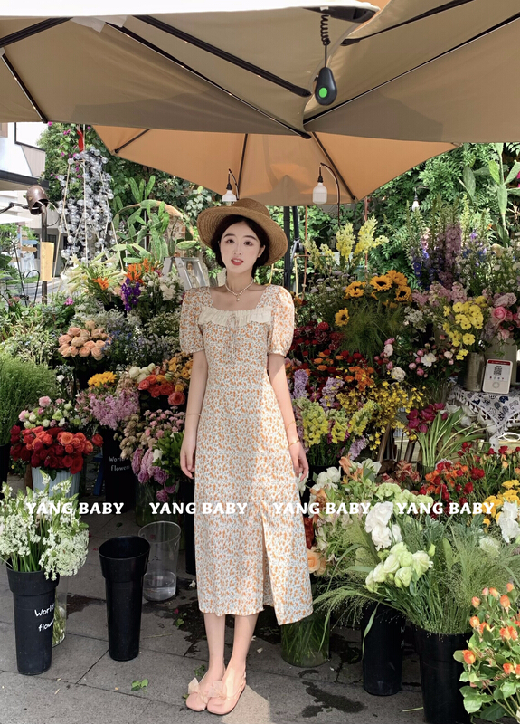 [Yang baby] floral slit lady dress 3055# WTT