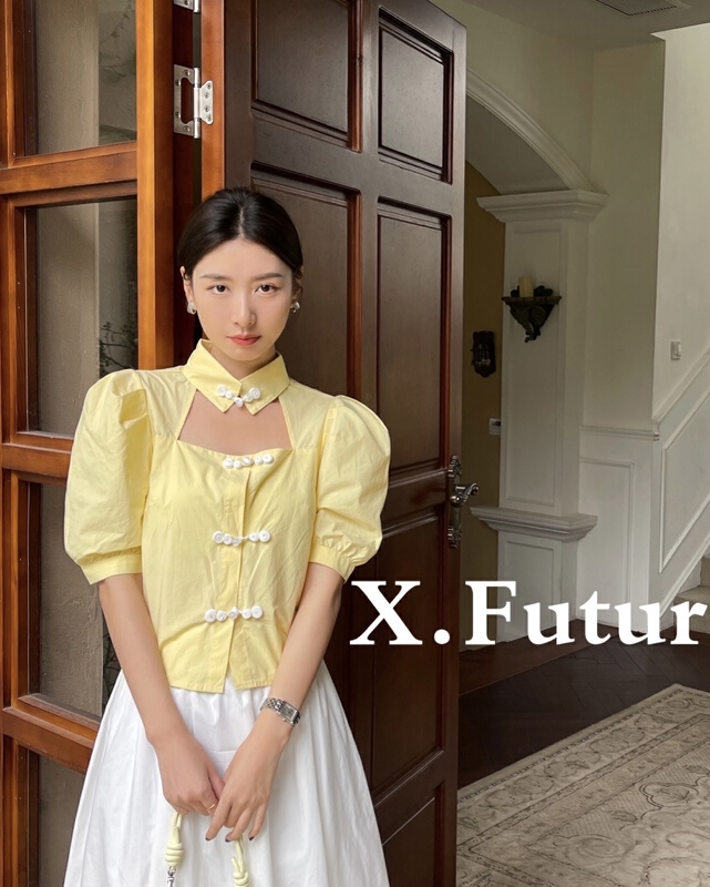 [x.future] French retro national style small shirt x8111# zxx