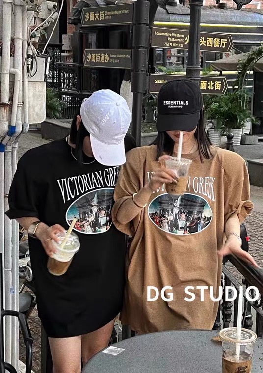 【W+】寬鬆字母個性短袖T恤  3257#  WTT