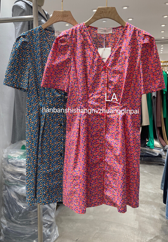 New in early summer! [laqssy] foreign style age reducing buckle dress 3168# zyh