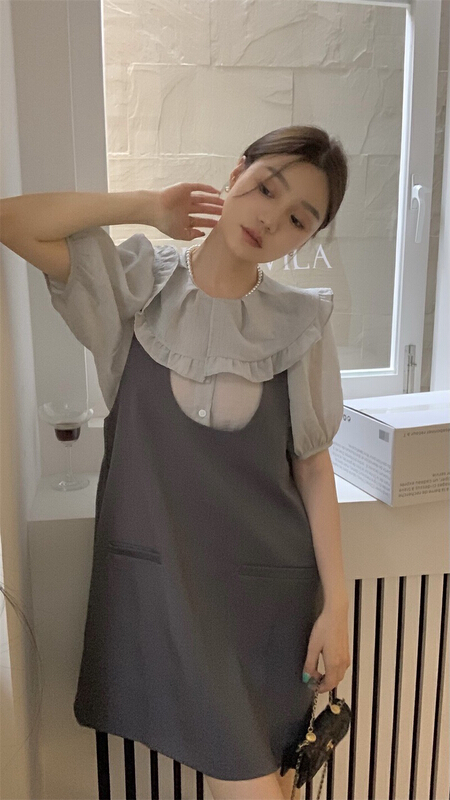 [timely rain] sweet senior loose thin dress (only skirts) 27758# WPL
