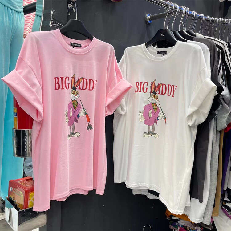[Yu] Bugs Bunny loose short sleeve T-shirt 6856# cqw