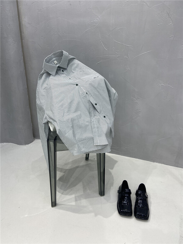 Cxdhh / new in early spring! [rainbow] Korean striped loose shirt ys1-xb11-10152# CSX
