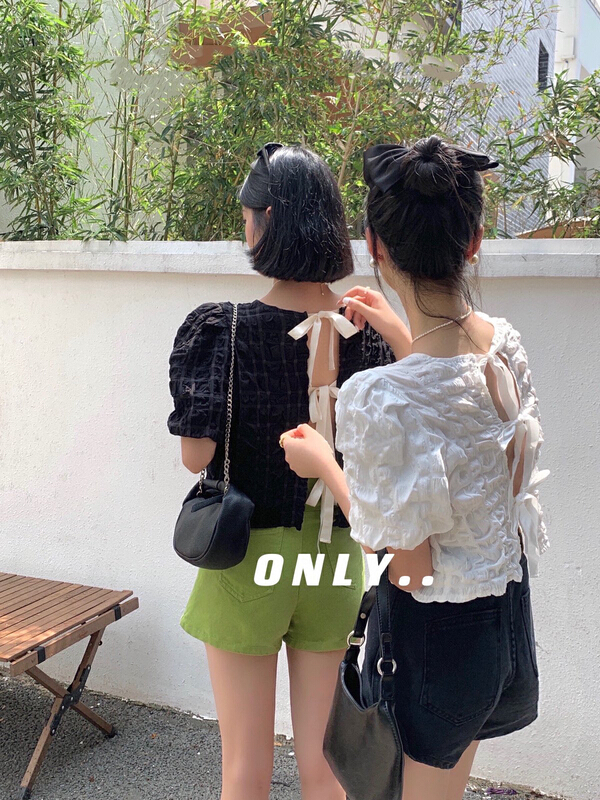 [only] one piece backless bandage short shirt 1506# JJ