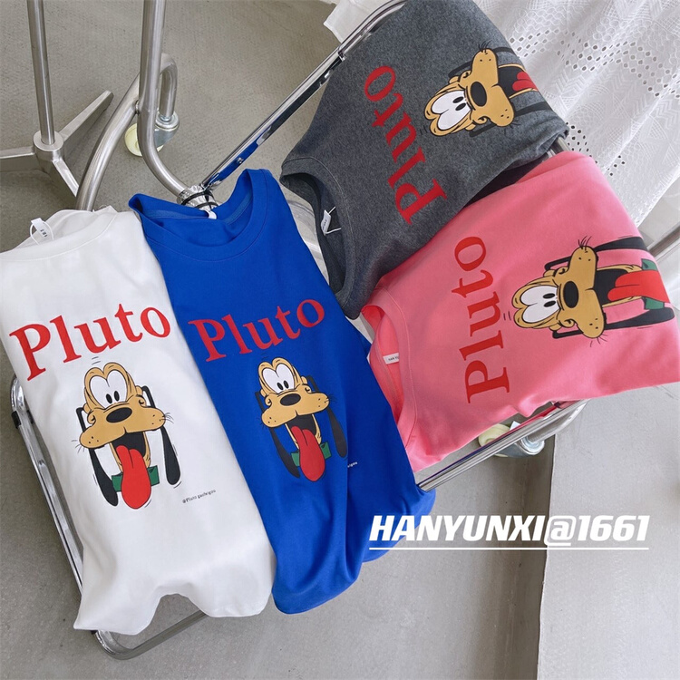 [Han Yunxi] simple cartoon, comfortable and versatile short sleeve T-shirt (T-shirt only) 1661# CLS