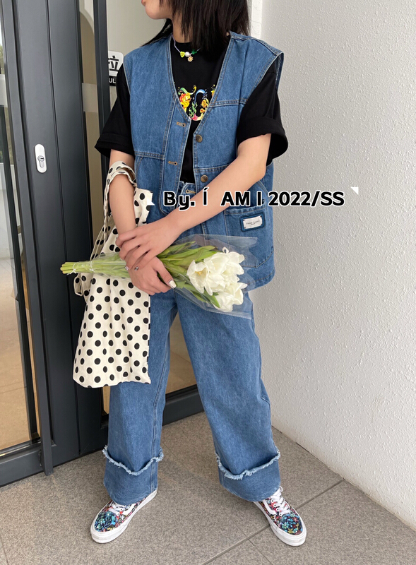 goods in stock! New in early summer! [I am I] denim vest 3850# ozq with sense of aging design