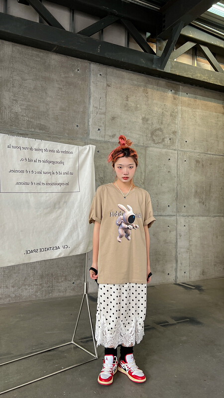 New in early summer! [two percent] Korean cartoon printed short sleeve T-shirt 9921# LSL