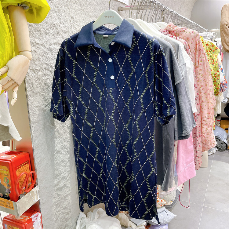 goods in stock! New in early summer! [dodo] Korean fashion Lingge versatile sweater 861# zyh