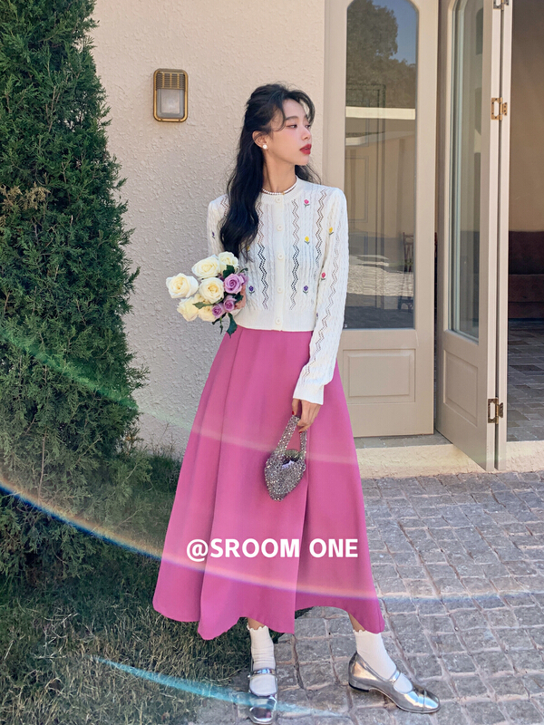 New year in early spring! [s.room] slim and versatile solid color skirt sd2325# LSL