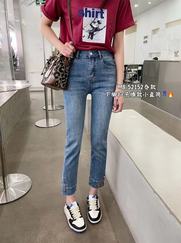 goods in stock! New in early summer! [M8 denim] Korean design Vintage casual jeans s52152# LSL