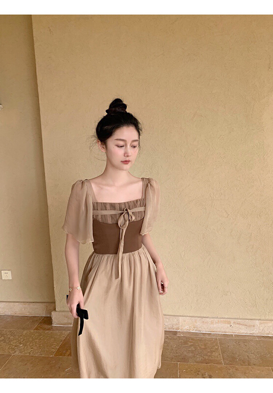 [x · h studio] French high waist thin gentle dress 6072\ozq