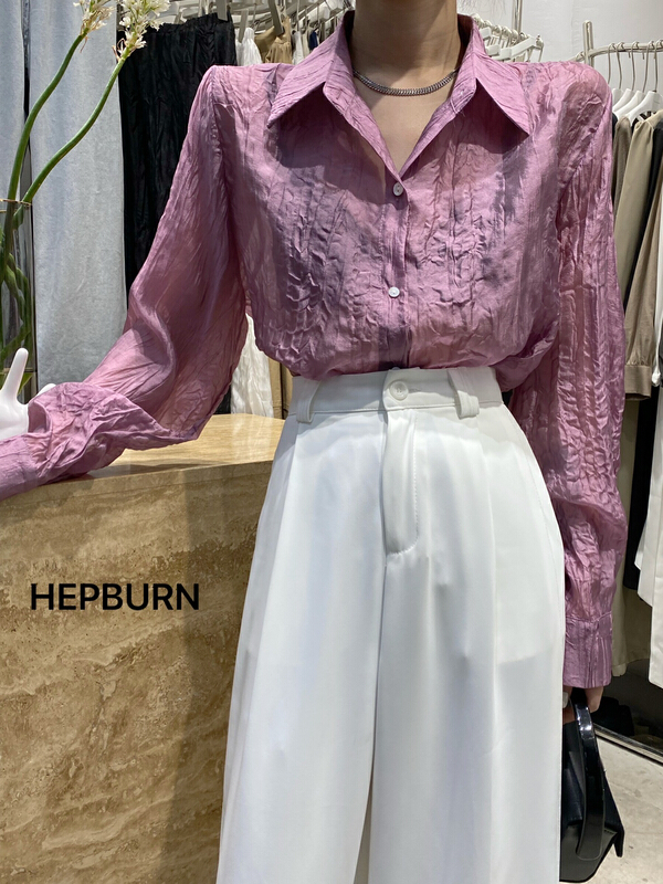 New year in early spring! [Hepburn Hepburn] net fashion Korean shirt 3612# L