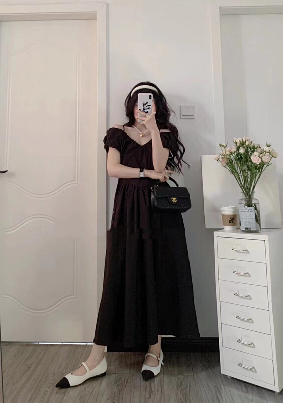 [MI] Korean style off shoulder dress 9520# PCZ