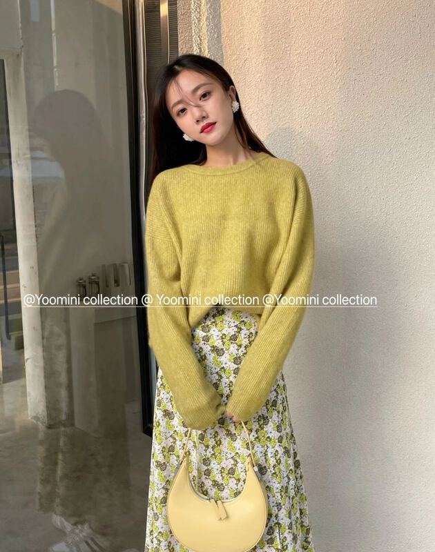 New year in early spring! [yoomini] Korean pure color versatile warm sweater (including 39% wool and 16% rabbit hair) c13558# jhy