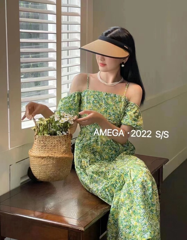 [amega] elegant floral strapless dress 8132# HBx
