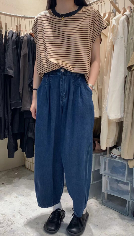 [vengo] Korean versatile stripe shirt 6927# XJ