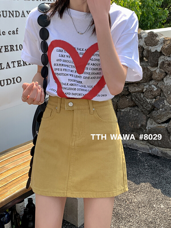原價98.99! 【WAWA】韓版時尚簡約休閒半身裙  08029#  OZQ