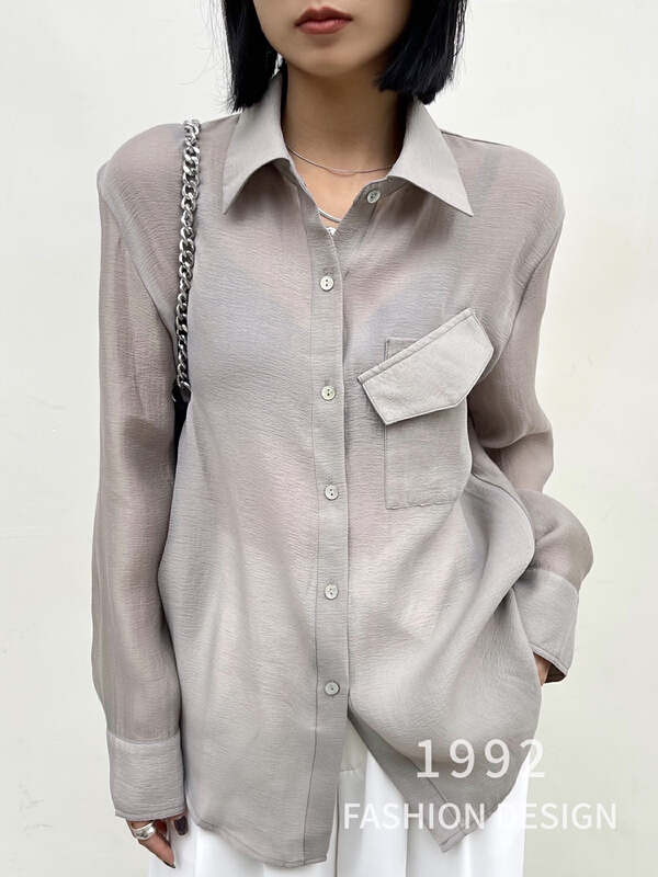 New year in early spring! [1992] Korean versatile button up shirt 3335# L