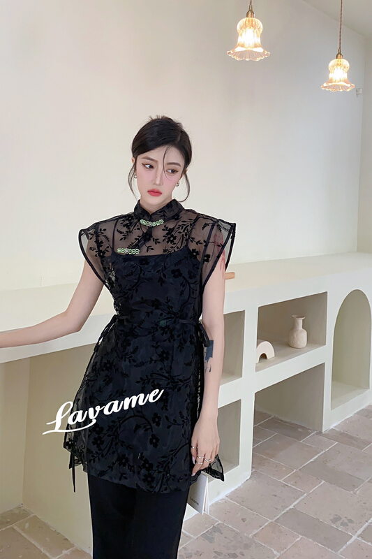 In early summer! [benyan] jacquard perspective cheongsam dress 7706\zxx