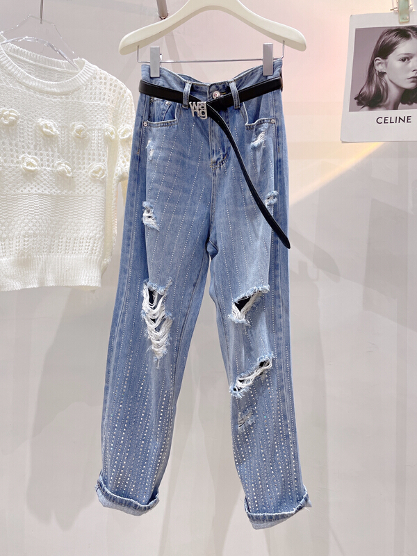 goods in stock! [sun] wide leg jeans (without belt) ys1-nzk66321-1# lwy