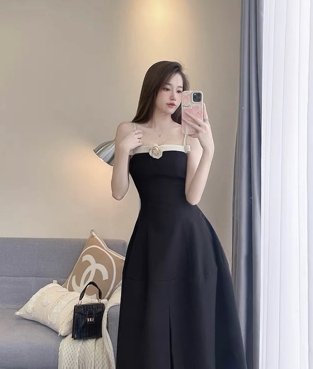 [w design] Korean Vintage Hepburn temperament suspender dress 15171# WPL