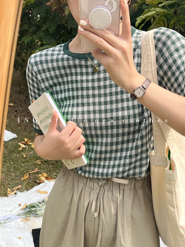 現貨!早春上新！【ING】復古百搭寬鬆顯瘦圓領針織衫  w3513#  ZSY