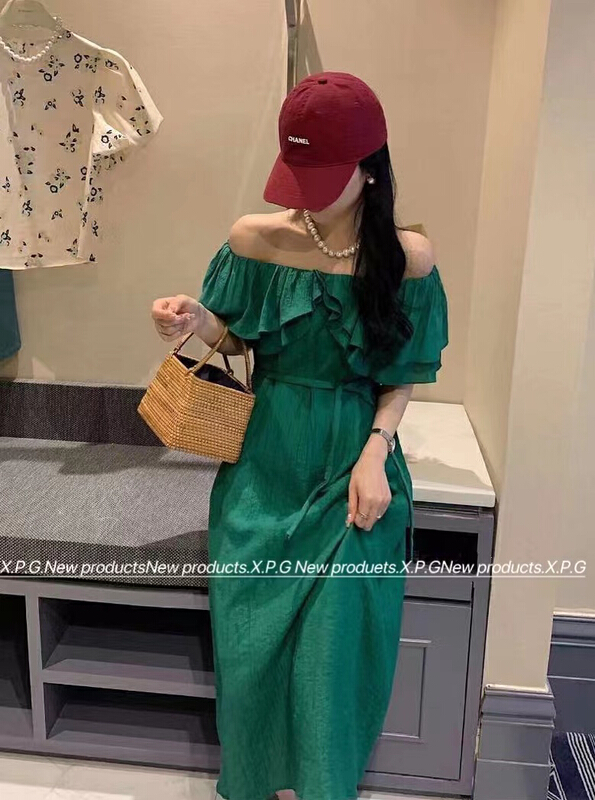 [x.p.g] New Korean slim dress (with waist rope) 20985# hjy