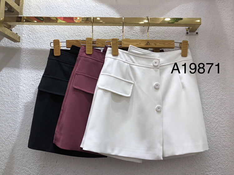 goods in stock! New in early summer! [queen] Korean version of versatile solid color skirt pants a19871# ozq