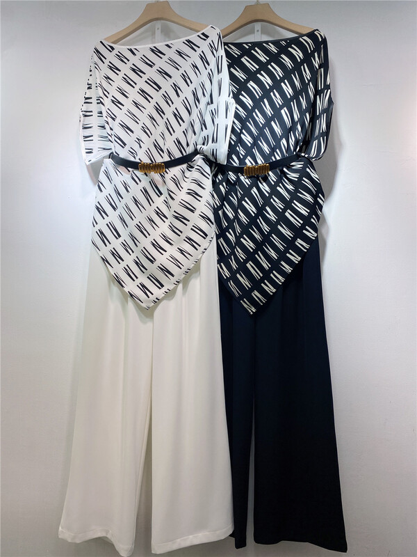 [Torreya grandis] fashion Korean small shirt + comfortable casual pants set (with belt) ys1-6025# JJ