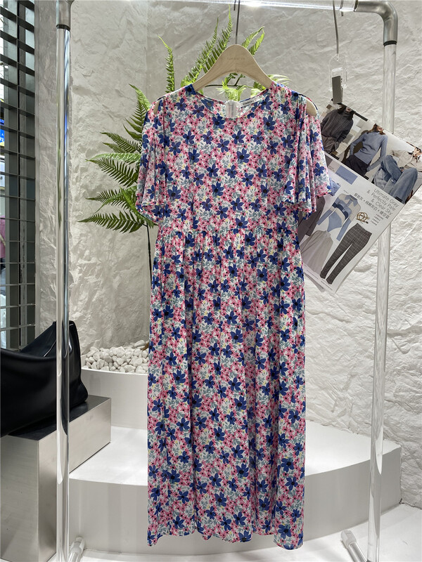 【 numbersix 】 broken flower age reducing gentle dress ys1-7181# LSW