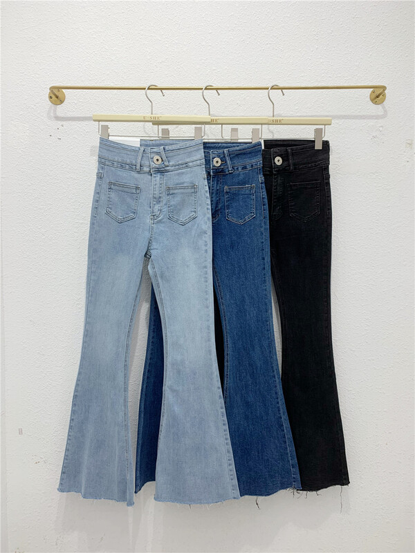 [u.she] Korean style versatile slim jeans ys1-39251# cqw
