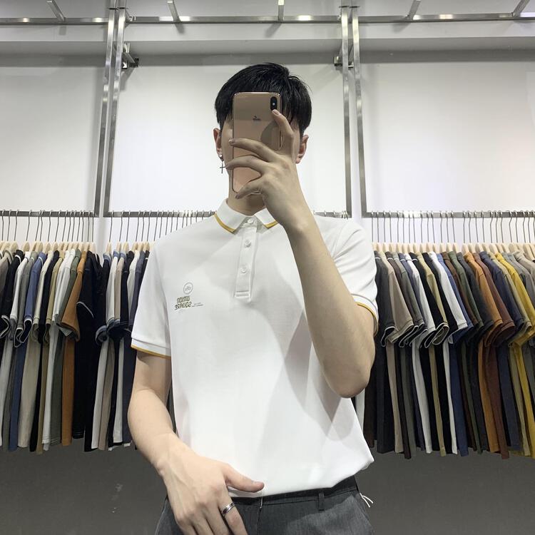 New year in early spring! [wild club] Korean style small label embroidered polo shirt b9278# ZZL