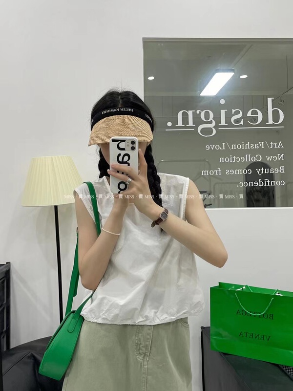 [Miss Jia] simple and versatile patch bag vest / sling 745# XYY