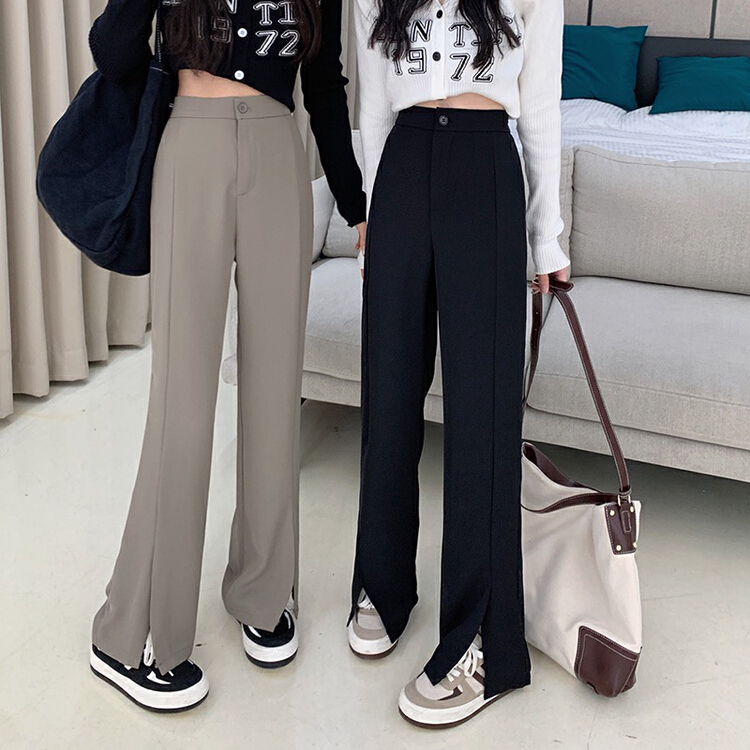 goods in stock! New year in early spring! [Kiki studio] simple solid color versatile trousers 5500# hjy