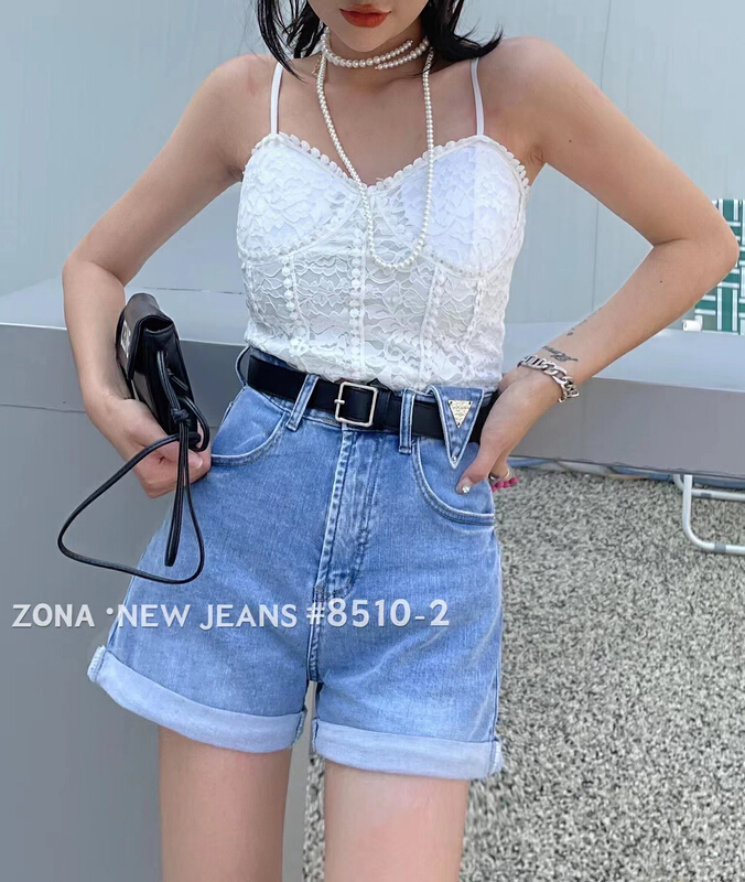 New in early summer! [zona] high waist and thin jeans (with belt) 8510-2# ozq