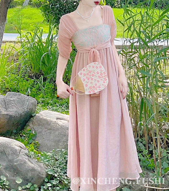 New in early summer! [Xinsheng] French court square neck dress 5318# PCZ