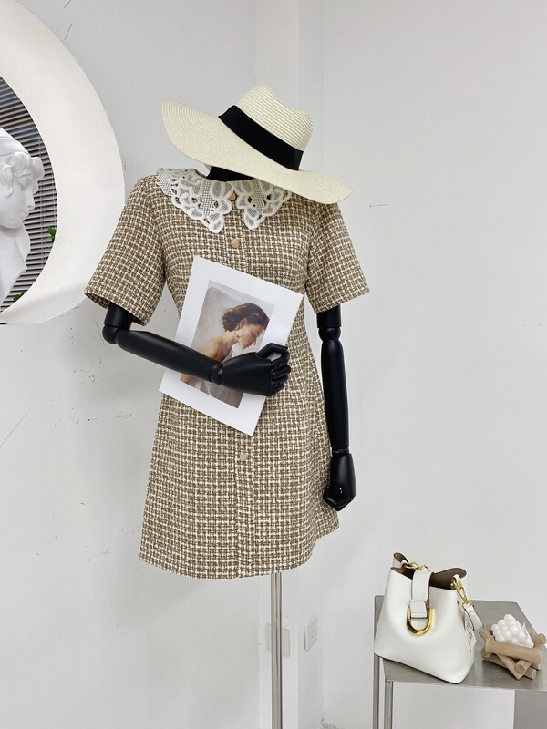 goods in stock! Cxdhh / new in early spring! [strict selection - planting grass and trees] baby collar sweet waist closing dress xc22-12261-v# jhy