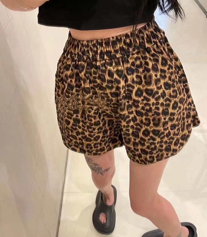[MI] Korean Leopard Print Elastic Waist casual shorts 9028# PCZ